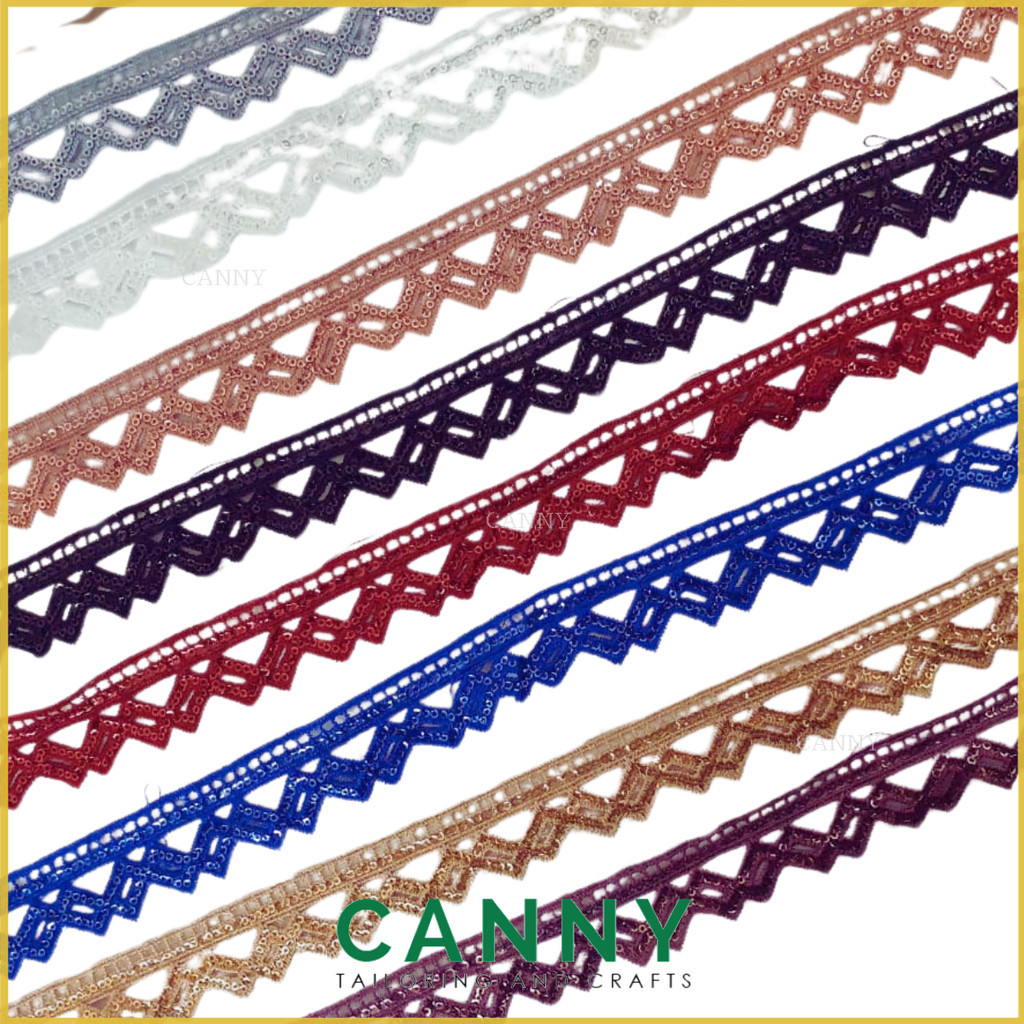 1 METER RENDA CORAK BUNGA / RENDA BAJU /FABRIC LACE FOR BORDER LACE ...