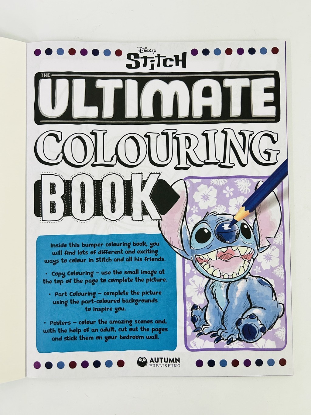 Disney Stitch Ultimate Colouring Book For Kids to Color (72 Pages ...