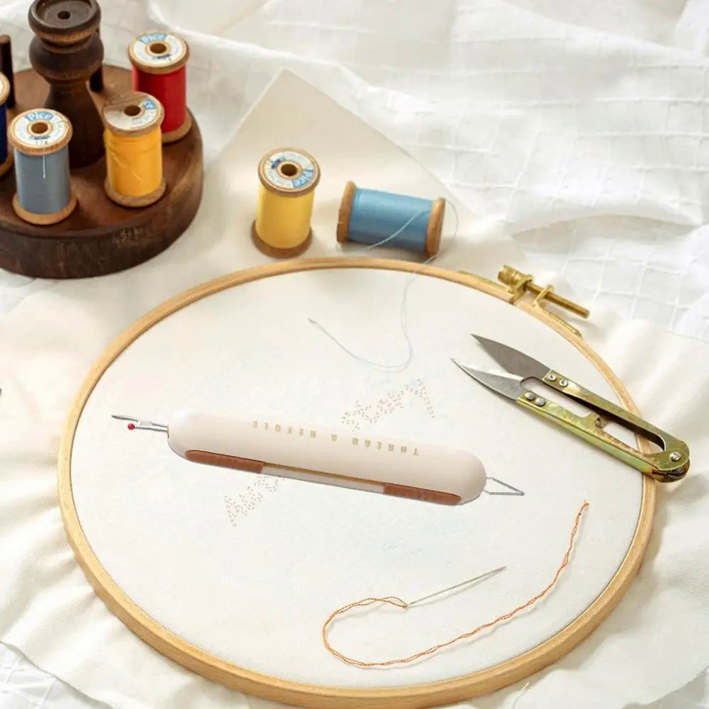 Multifunctional 2-in-1 Needle Threader & Seam Remover Plastic Handle ...