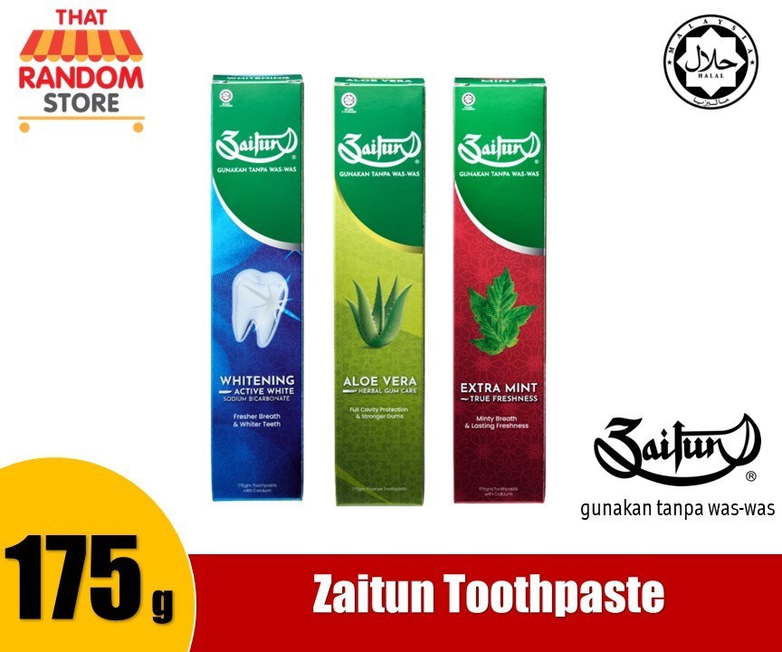 Zaitun Toothpaste (Aloe Vera/Whitening/Extra Mint) Shopee Malaysia