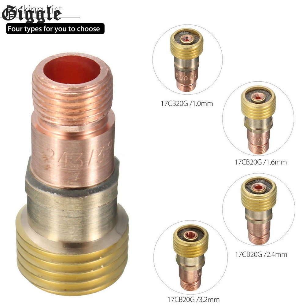 【GIG】Brass Collets Body For Stubby Gas Lens Connector With Mesh For Tig ...