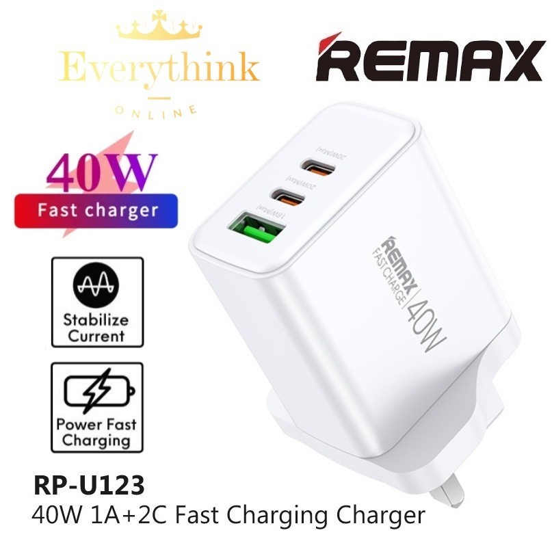 REMAX KIDDY SERIES 33W / 40W / 65W USB C CHARGER FAST CHARGING WALL ...