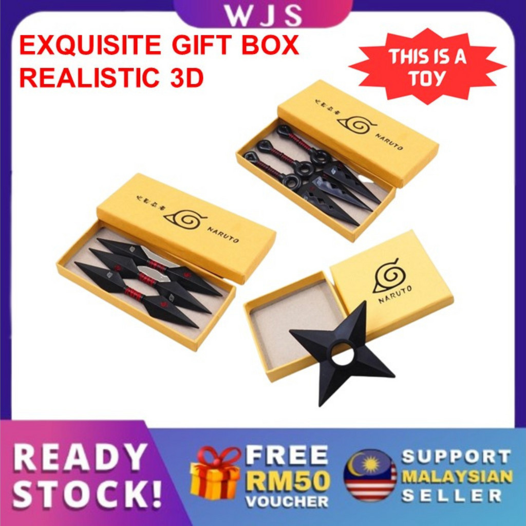 🇲🇾FREE RM50 VOUCHER🎁 MLQ Naruto Toy Kunai Toy Shuriken Naruto Plastic ...