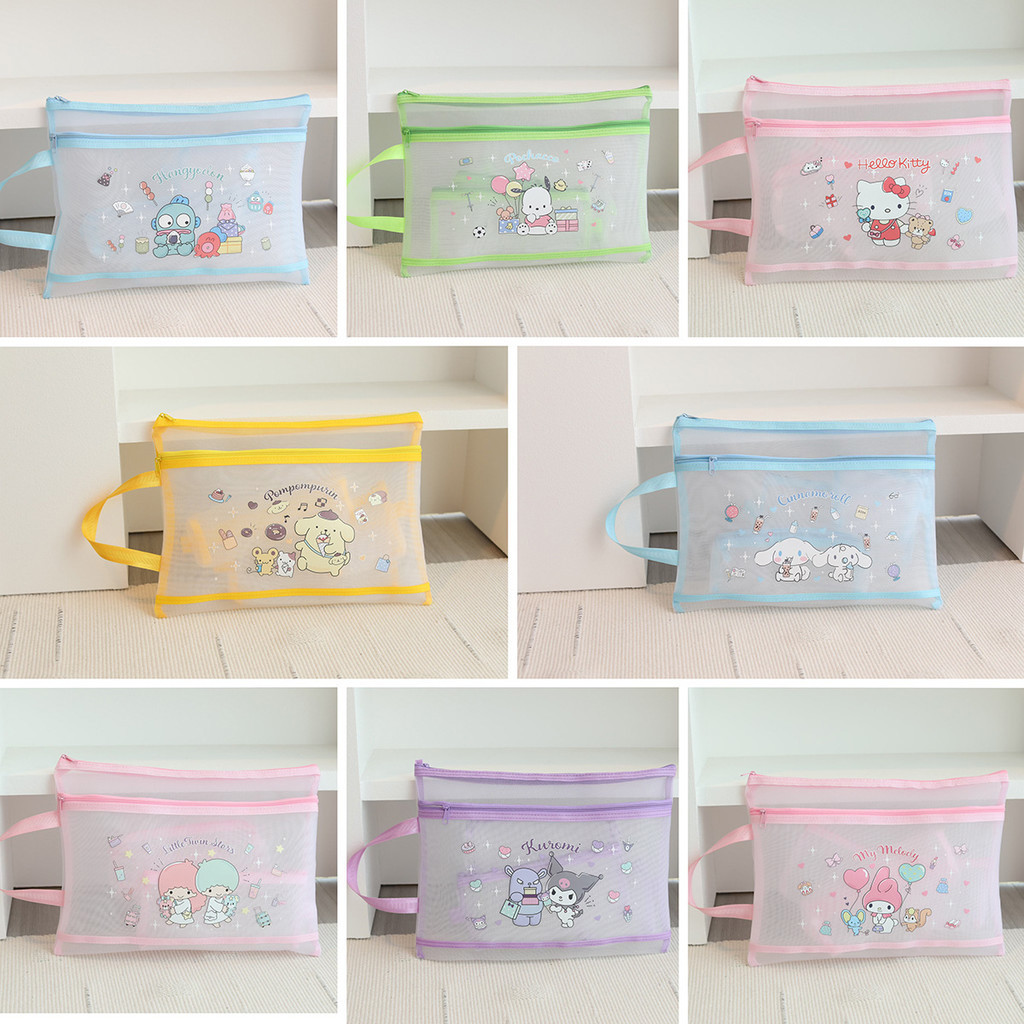Cartoon Sanrio A4 Mesh Transparent Student Test Paper Double Layer ...