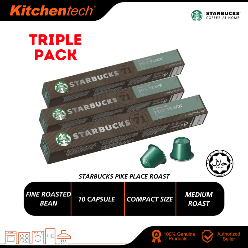Starbucks Pike Place Roast Dark Roast Coffee for Capsule Coffee Machine ...