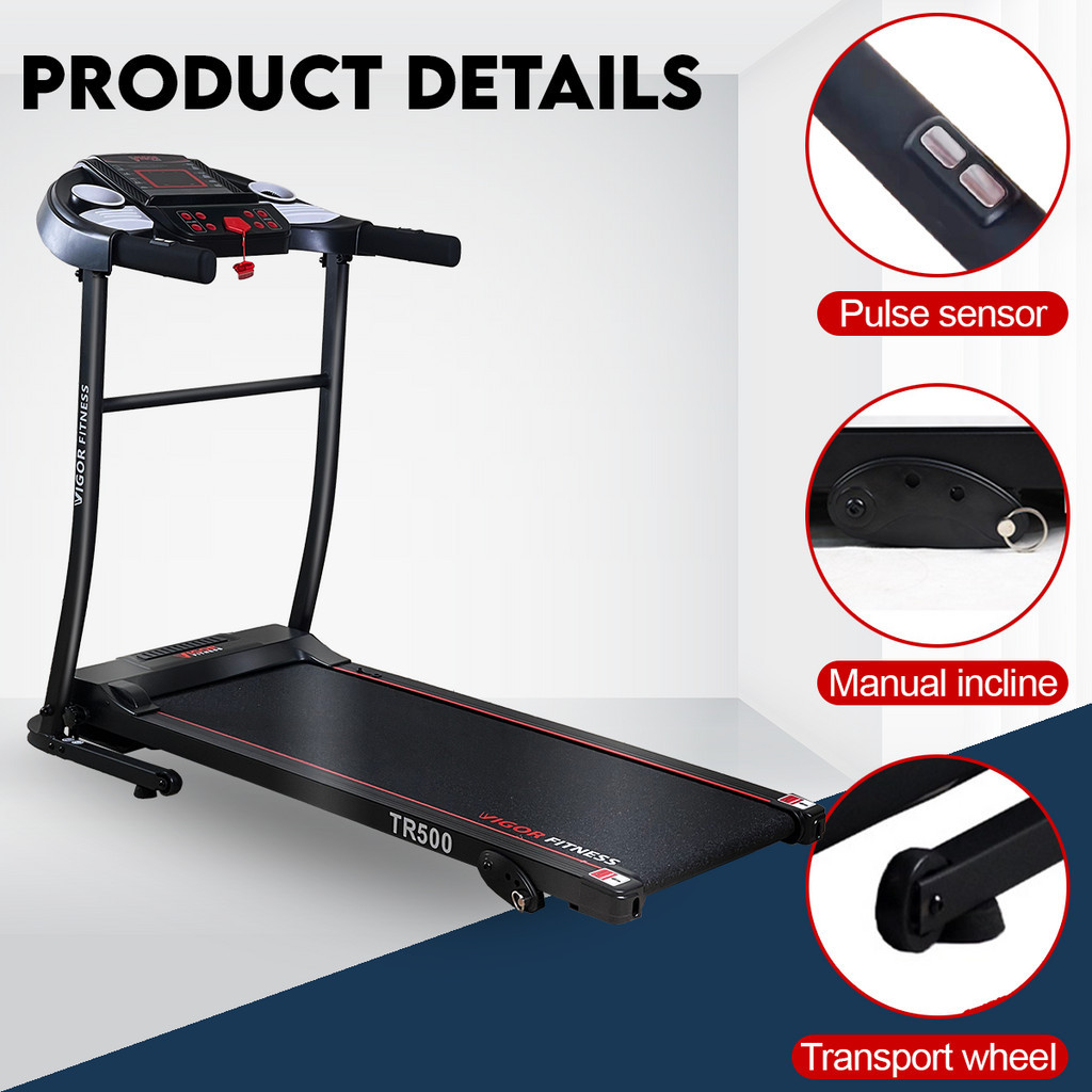 Vigor Fitness Treadmill 3.5hp Cardio Exercise Running Machine TR500 ...