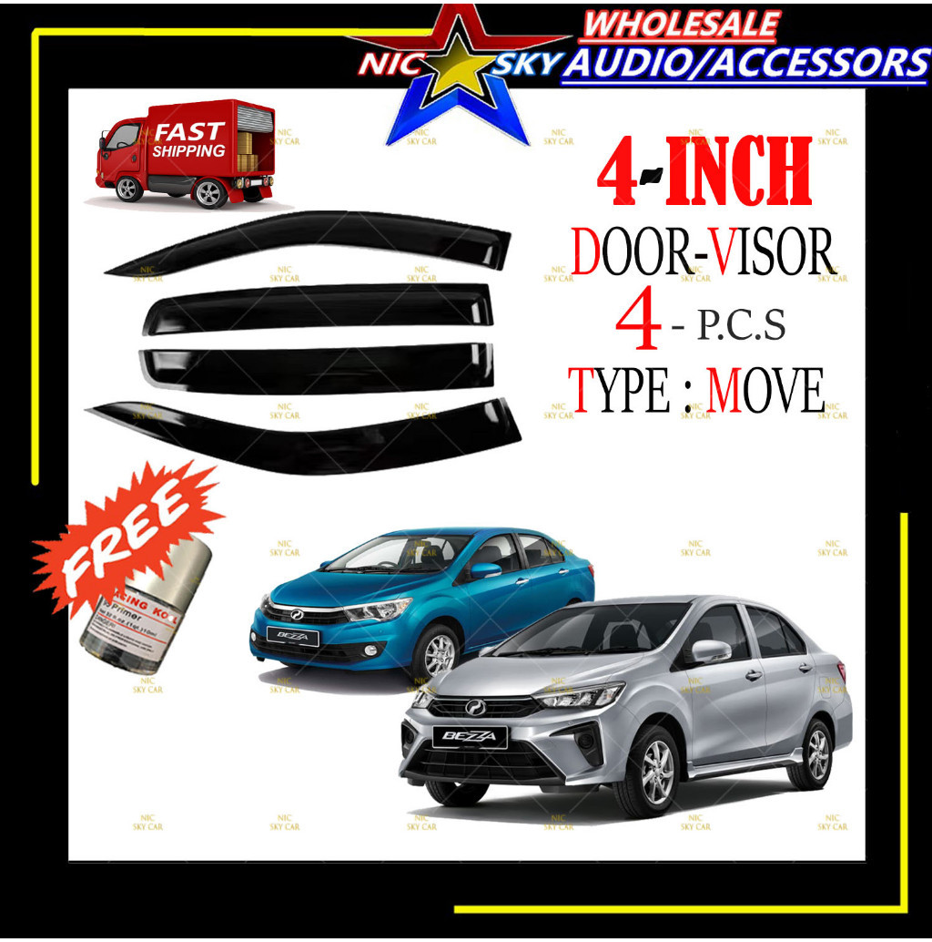 (4 PCS) Best Quality Air Press Bezza Window Perodua Bezza Move 1Set ...