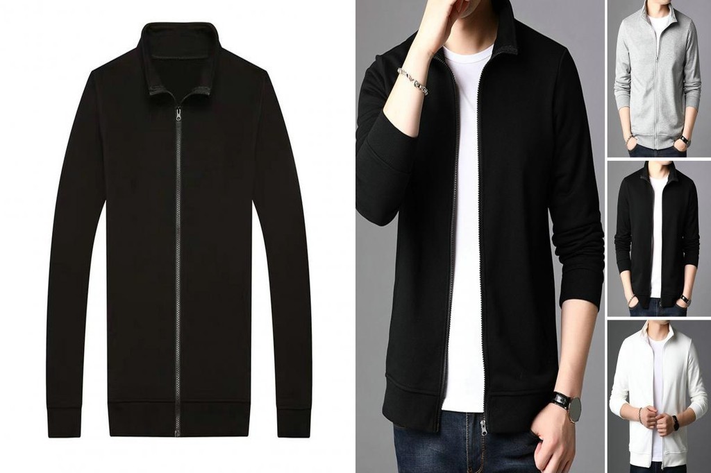 SEV Ribbed Cuff Men Jacket Men Ribbed Cuff Jacket Men's Spring Autumn ...