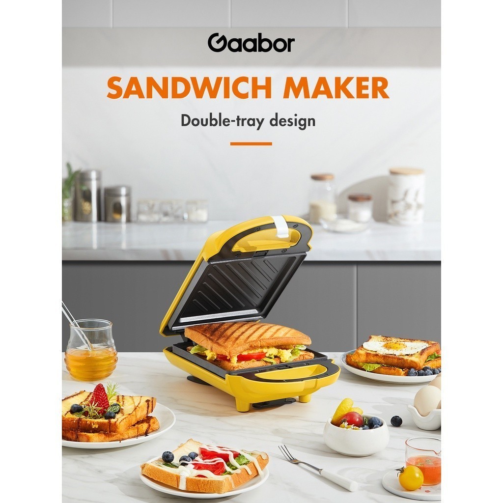 Gaabor Sandwich Machine Heating Anti-Leaking Edge Sealing GS-M01A