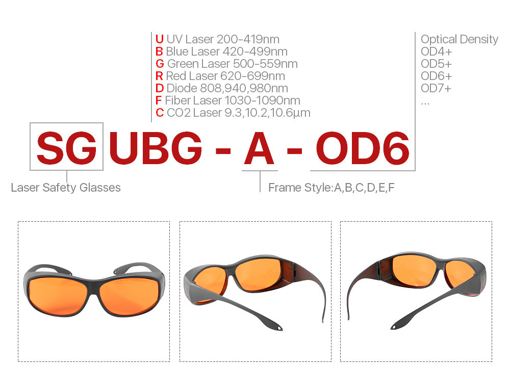1 stücke 10600nm co2 od6 + ce Lasers chutz brille abnehmbare Bein laser markierung brille  30