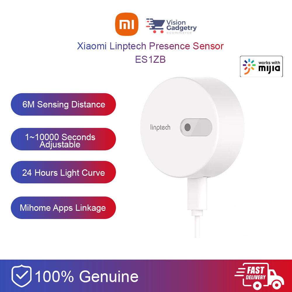 Xiaomi Linptech Smart Human Body Presence Sensor Mihome Apps Es Zb Shopee Malaysia