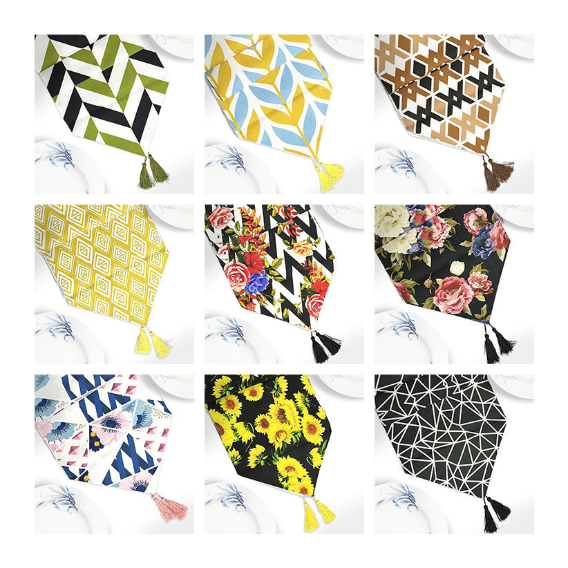 Romantika Pattern Table Runner 2m with Tassel Farm Style Table Cloth ...