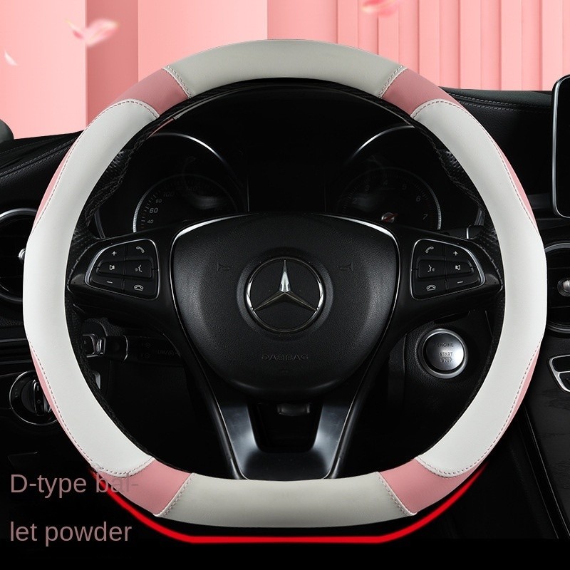 Odorless Black Artificial Leather Car Steering Wheel Cover