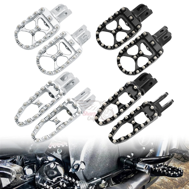 Lenkdou MX Style Floorboard Front Foot Pegs For Harley Softail Street Bob FXBB Low Rider