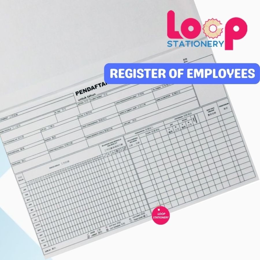 CBE Buku Pendaftaran Pekerja Employee Record Book 920 | Shopee Malaysia