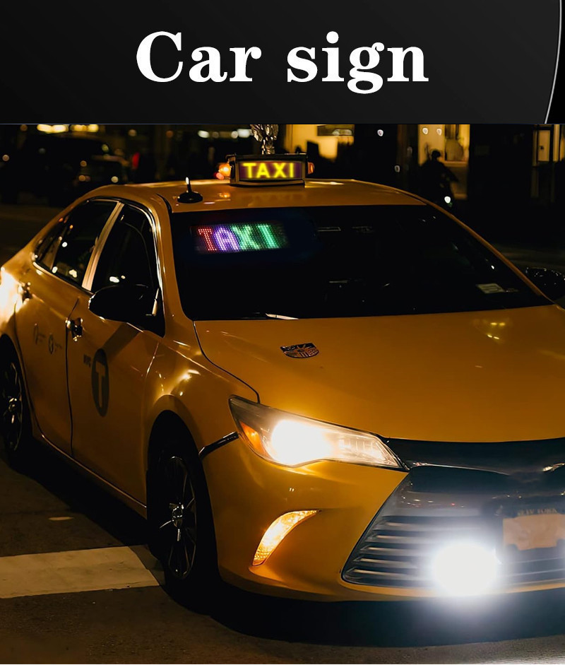 Multilingual APP Programmable DIY Scrolling Advertising Sign LED Car ...