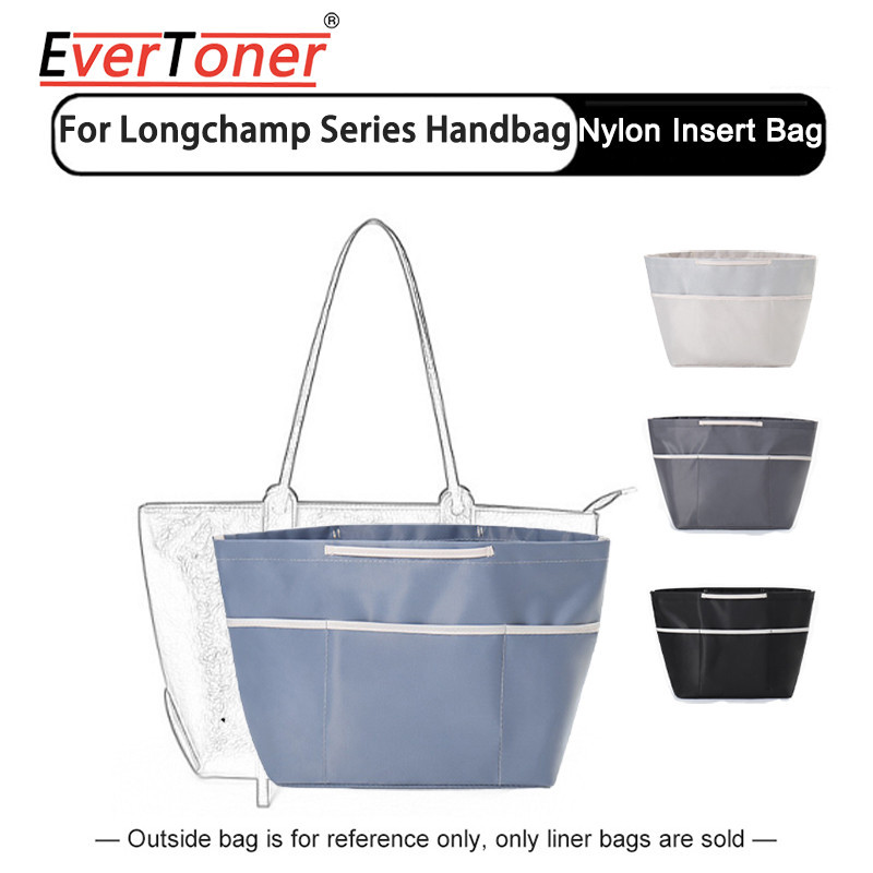 EverToner Portable Nylon Mesh Inner Bag Multi-Pocket Insert Bag Expand ...