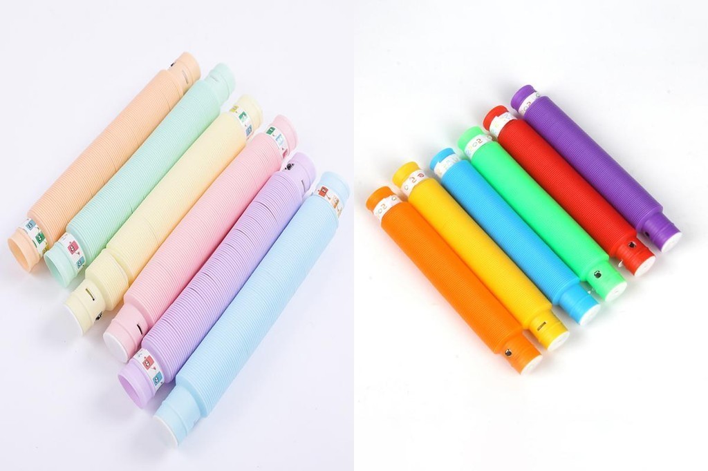 Fidget Pipe Toy Flexible DIY Stretchable Colorful Glowing Tube Relieve ...