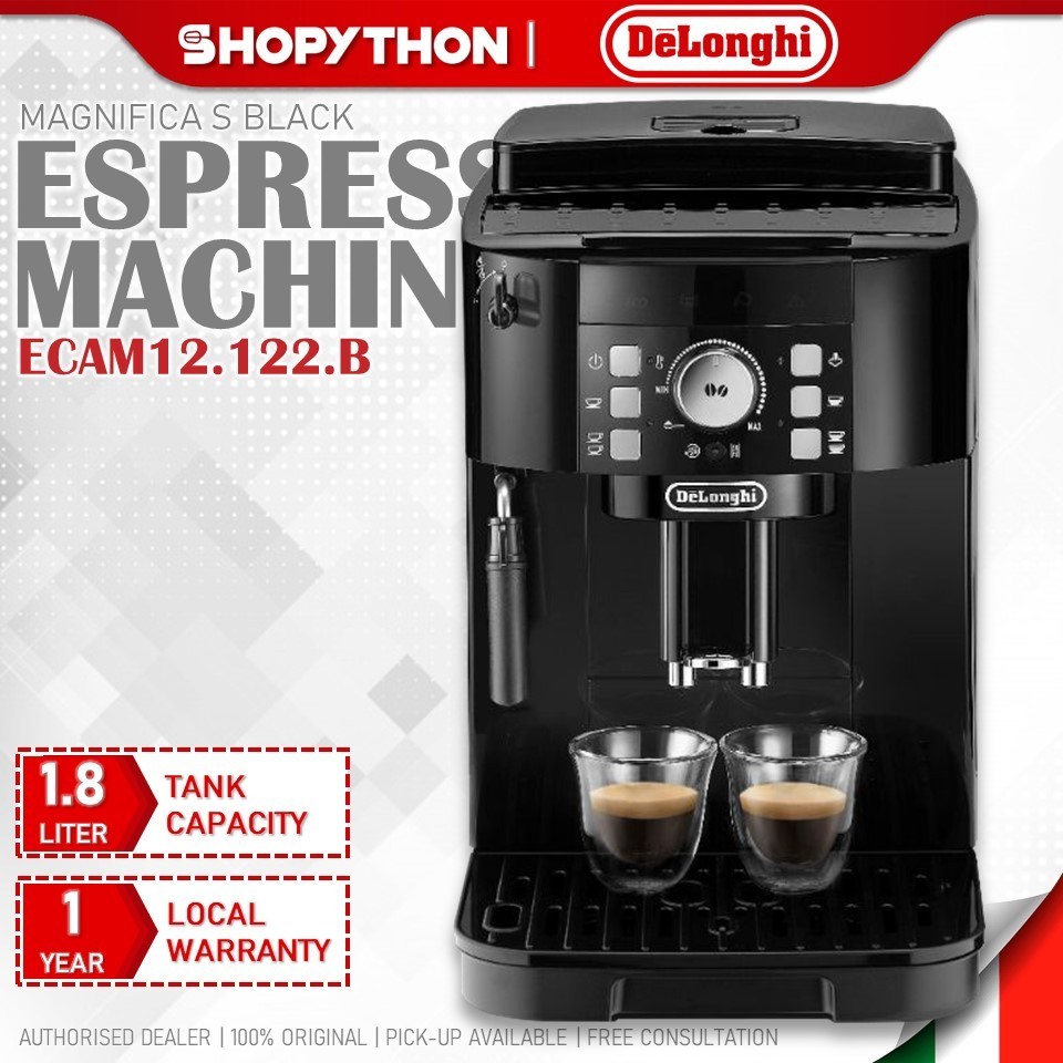 DELONGHI Magnifica S Black ECAM12.122.B (1.8L/1450w) Fully Automatic ...