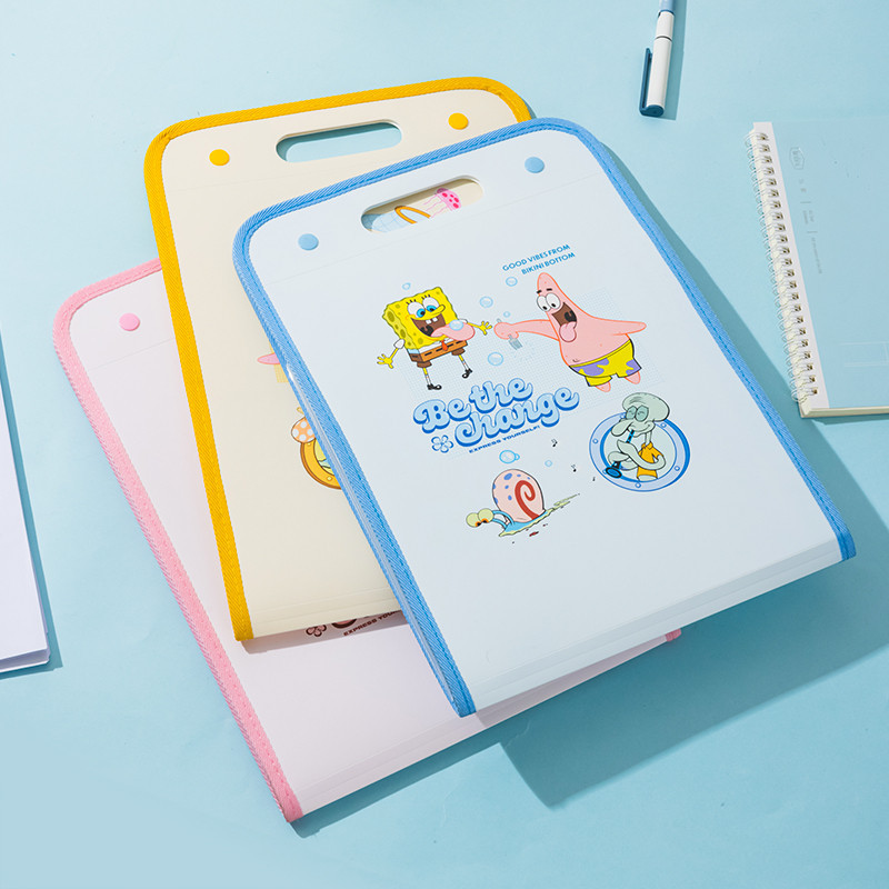 Deli SpongeBob SquarePants Series Expanding File A4 7 Compartments Cute ...