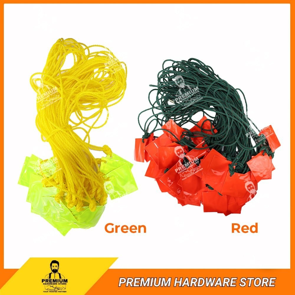 50M Reflective Delineator String PVC Plastic Red/Green For Traffic ...