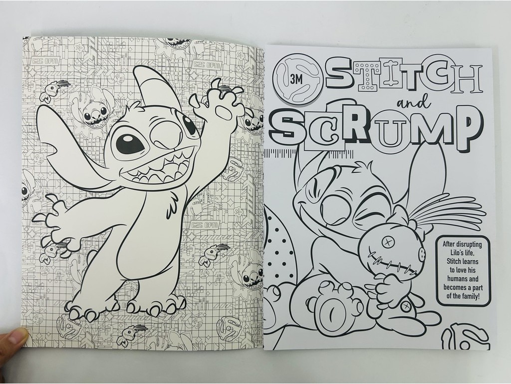 Disney Stitch Never Ending Colouring Book For Kids With 6M Pull Out ...