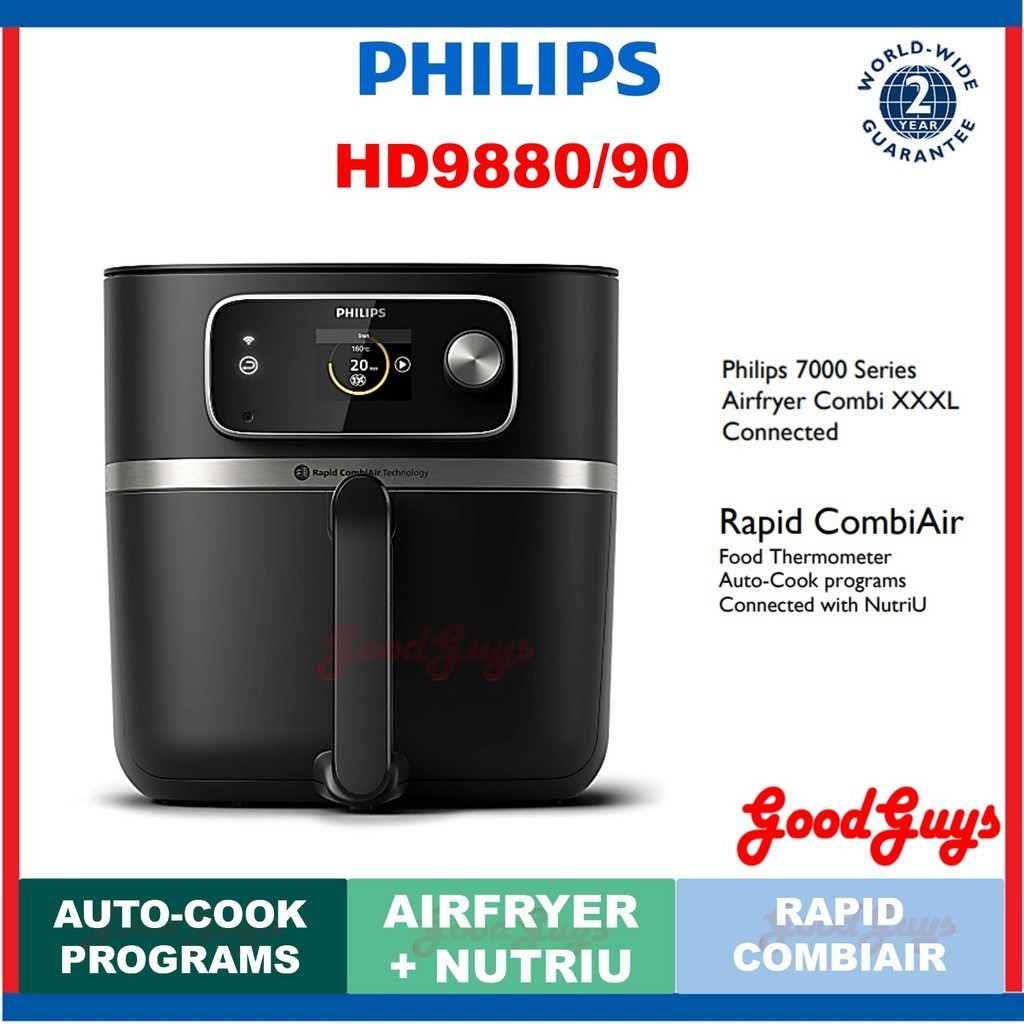 PHILIPS HD9880/90 7000 Series Airfryer Combi XXL Connected (HD9880 ...