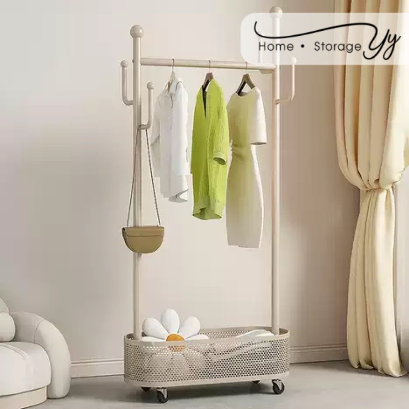 Johor Seller Luxury Drying Rack Cloth Bag Hanger with Wheels Coat