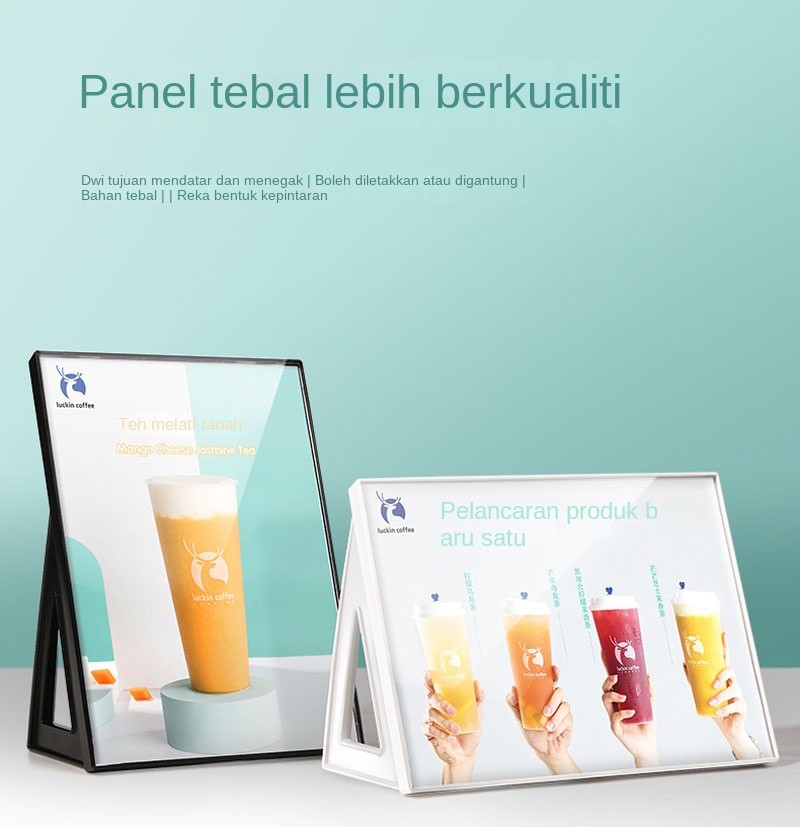 Acrylic Table Card Display Stand A3A4 Price Tag Table Sign Table Wine ...