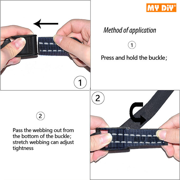 Mikikit 4pcs Cam Buckle Lashing Straps Tie Down Straps For - View #6