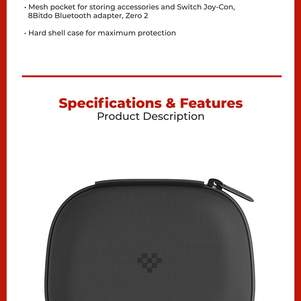 8BitDo Classic Controller Travel Case for Sn30 Pro+ & Pro 2 Switch Pro ...
