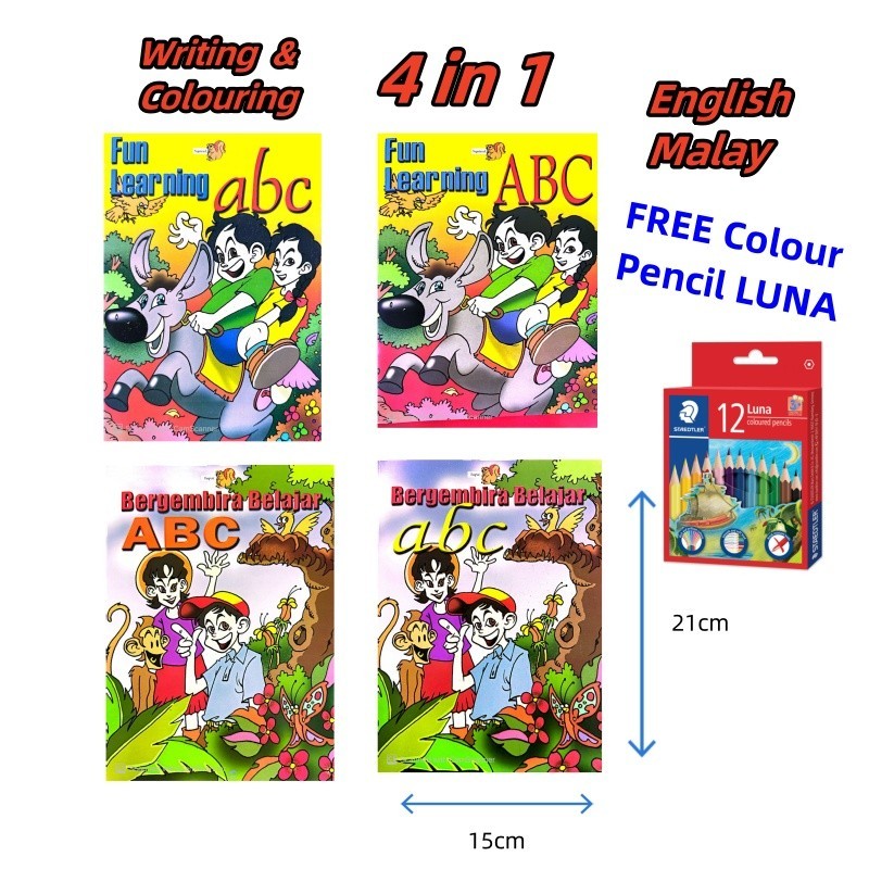 Ferrinhgi Buku Tulisan & Warna Bahasa Malaysia & Bahasa English/Writing ...