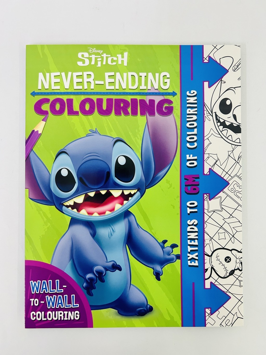 Disney Stitch Never Ending Colouring Book For Kids With 6M Pull Out ...