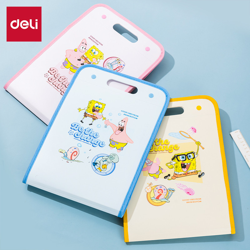 Deli SpongeBob SquarePants Series Expanding File A4 7 Compartments Cute ...