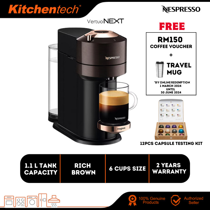 Nespresso Vertuo Next Coffee and Espresso Machine GCV1-GB-RE-NE/GDV1 -GB-BR-NE/GDV1-GB-MB-NE/GDV1-GB-WH-NE | Shopee Malaysia