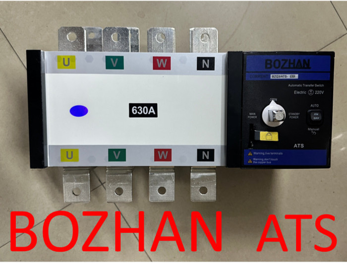 BOZHAN 100A 160A 250A 400A 630A 4P ATS Genset Automatic Transfer Switch ...