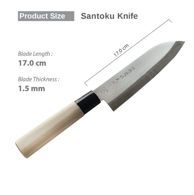 Imported Japan Tsubazo Santoku General Purpose Stainless Steel Knife