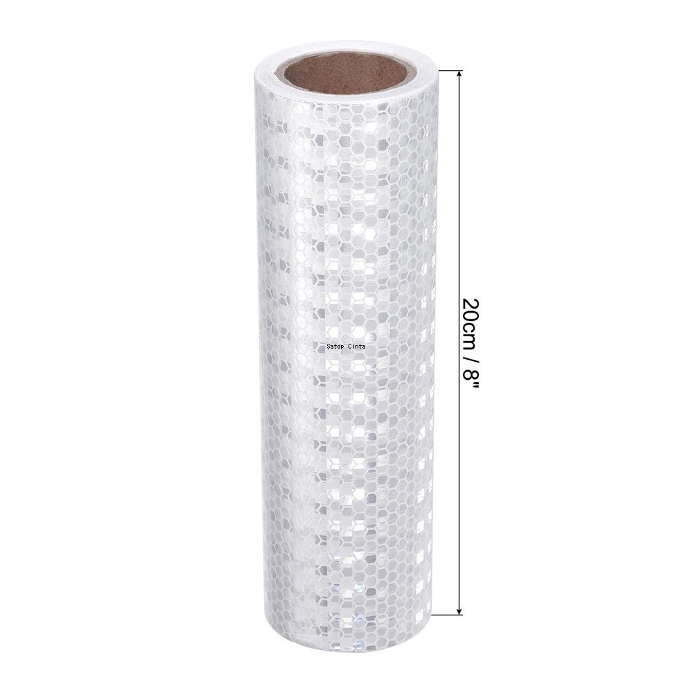 2.5cm/5cm/10cm/15cm/20cm*3M Reflective Car Stickers Shiny White ...