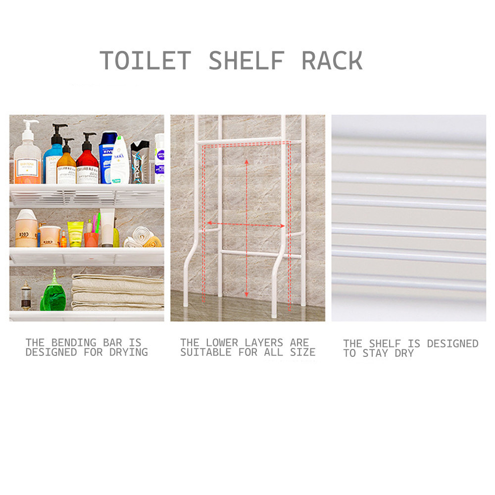 ALX Bathroom Rack Wash Machine Rack Shelf Toilet Organizer Tissue ...