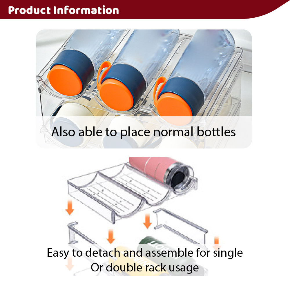 [6 Slots] Innohut Stackable Bottle Holder Bottle Rack Rak Botol Water ...
