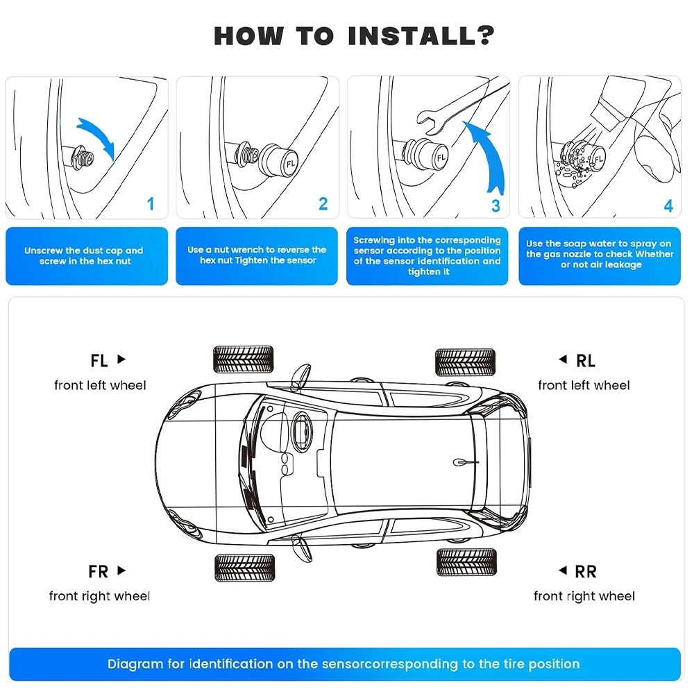 【Free USB】USB Android Tpms Car Tire Pressure Alarm Monitor System for ...
