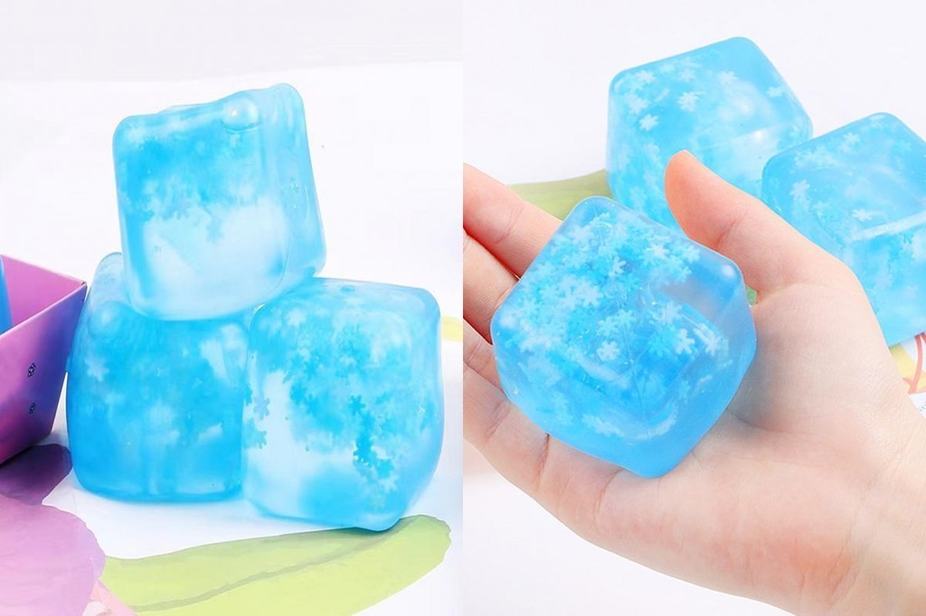 AREM Slow Rising Squeeze Toy Anxiety Relief Ice Cube 3pcs Slow Rising ...