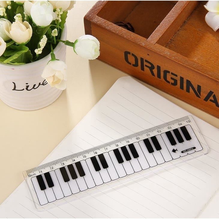 Amazthing Plastic Ruler Pembaris Keyboard Design | Piano Stationery for ...
