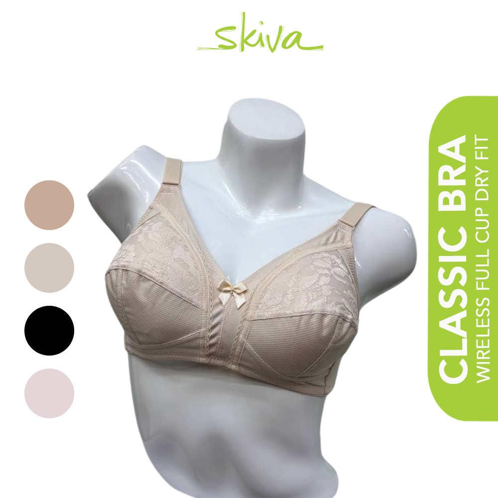 SKIVA Classic Go Green 3/4 Moulded Cup Wireless Breathable Bra (01