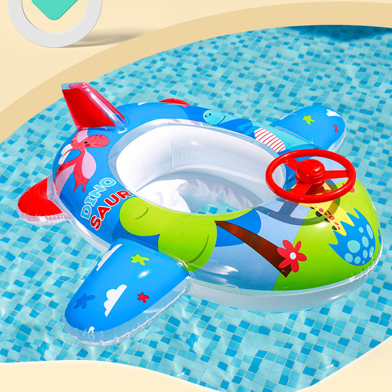 Cartoon Inflatable Fun Thickened Pvc Steering Wheel Boat For 3-8 Year ...