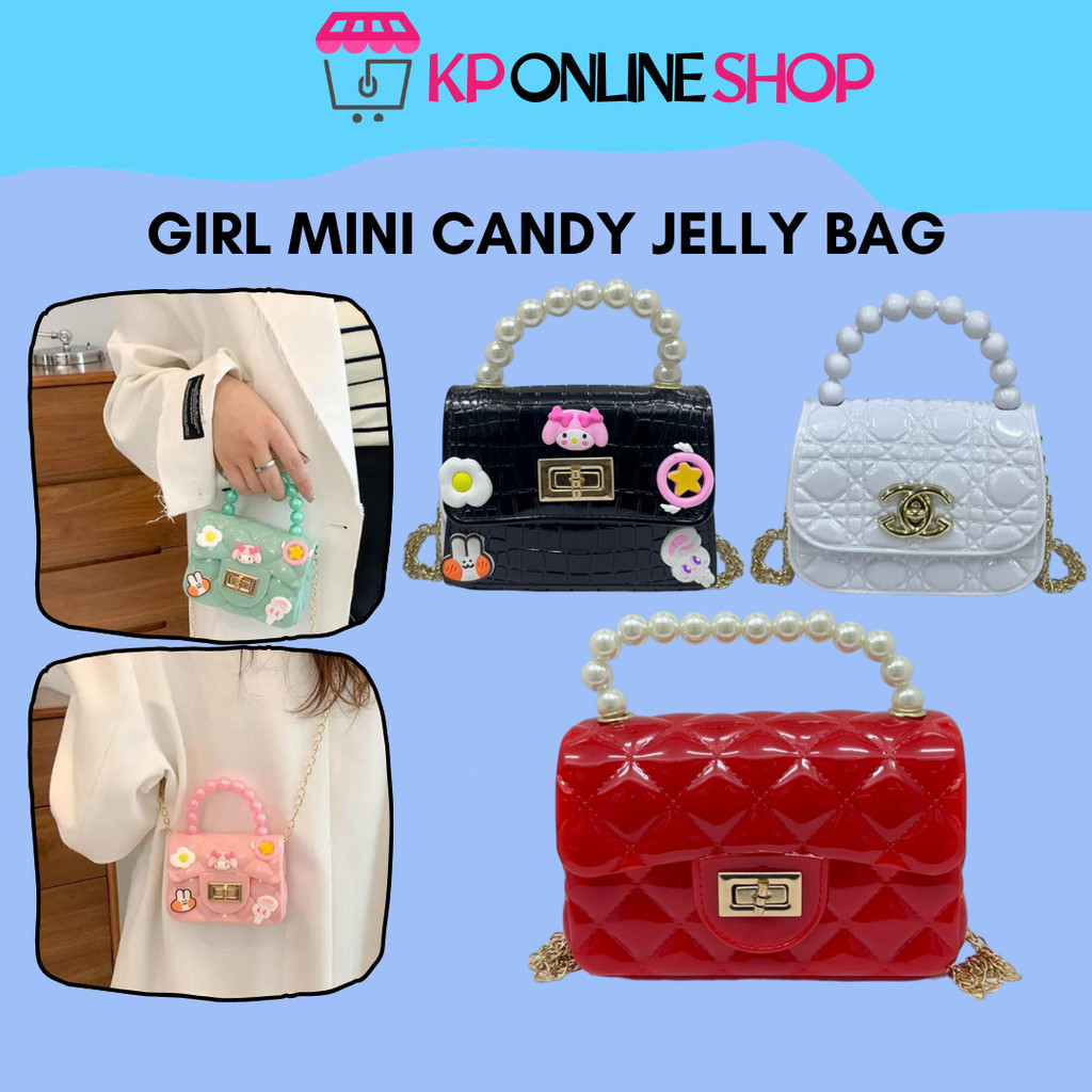 BEG RAYA BUDAK PEREMPUAN KIDS CANDY COLOR CHAINS BAG PEARL HANDBAG 2025 ...
