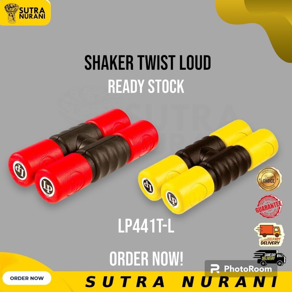 LP Latin Percussion LP441T-S Twist Shakers – Soft, Yellow, Sold As A Pair
