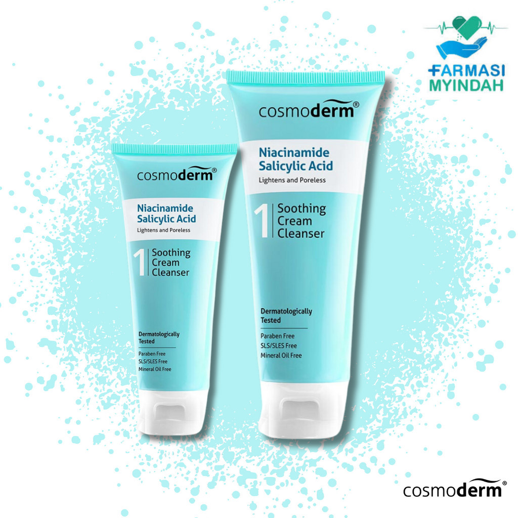 Cosmoderm Niacinamide Salicylic Acid Soothing Cream Cleanser 50ML/125ML ...