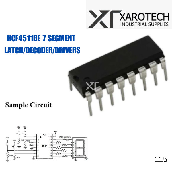 HCF4511BE, 4511 BCD to 7 Segment Latch/Decoder/Drivers | Shopee Malaysia