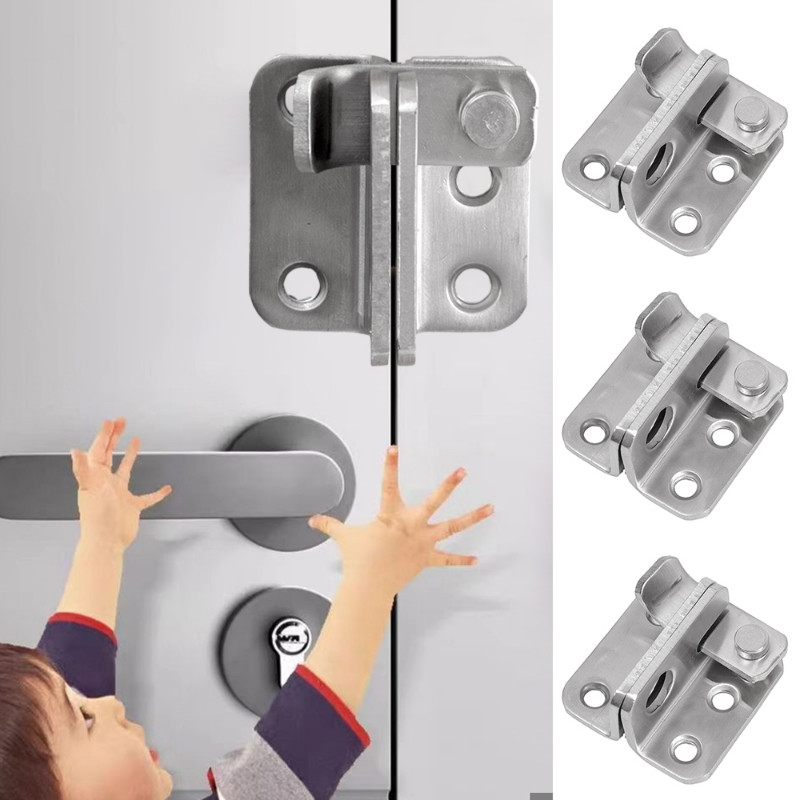 Self-Closing Slide Spring Latch - Aluminum Alloy Automatic Door Lock ...